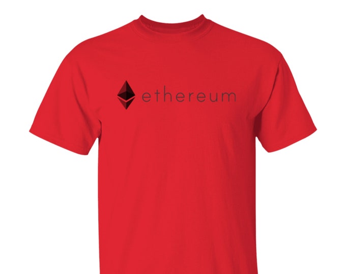 Ethereum (ETH) Crypto Cryptocurrency Altcoin HODL Red T-Shirt Unisex UPC03