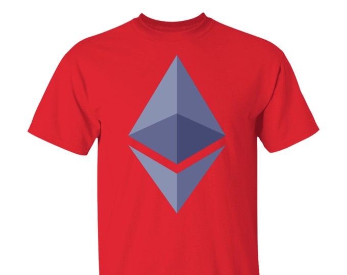 Ethereum (ETH) Crypto Cryptocurrency Altcoin HODL Red T-Shirt Unisex UPC01
