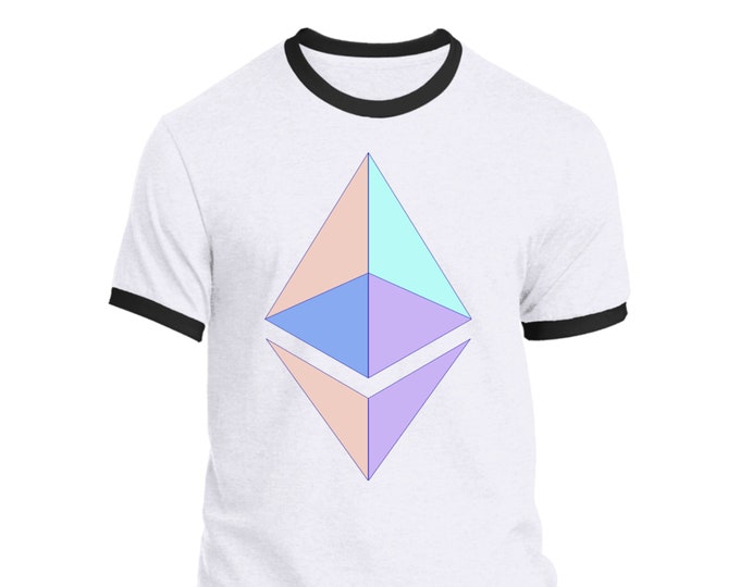 Ethereum (ETH) Crypto Cryptocurrency Altcoin HODL White/Black T-Shirt Unisex UPC01