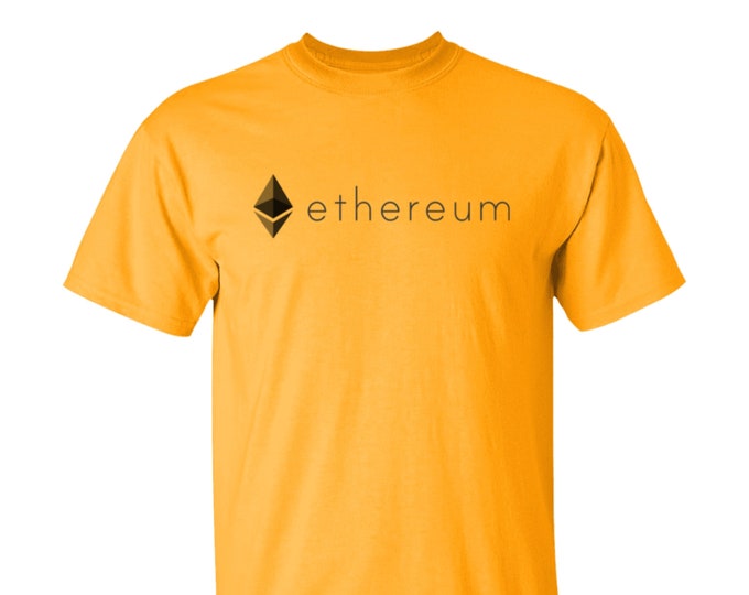 Ethereum (ETH) Crypto Cryptocurrency Altcoin HODL Gold T-Shirt Unisex UPC04