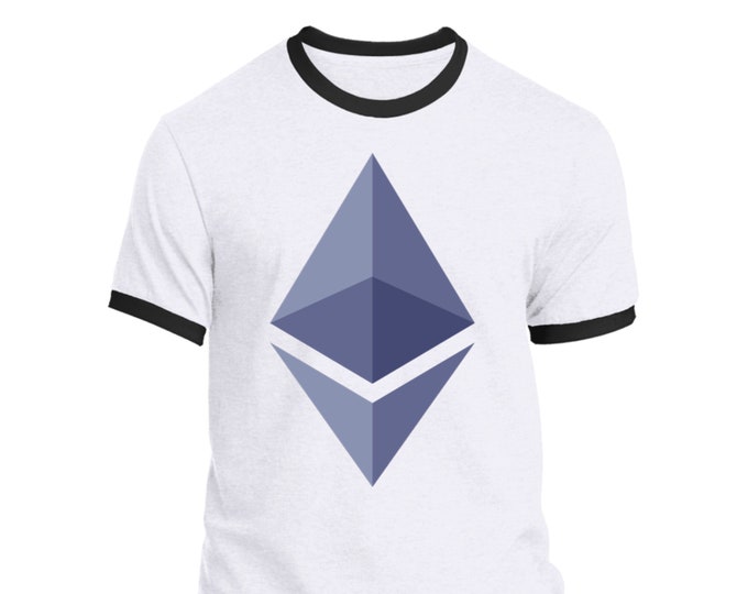 Ethereum (ETH) Crypto Cryptocurrency Altcoin HODL White/Black T-Shirt Unisex UPC02