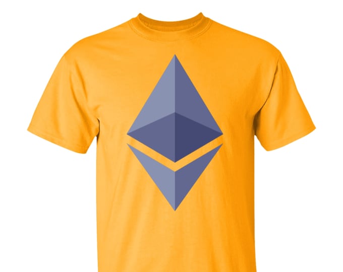 Ethereum (ETH) Crypto Cryptocurrency Altcoin HODL Gold T-Shirt Unisex UPC02