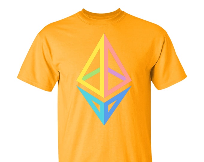 Ethereum (ETH) Crypto Cryptocurrency Altcoin HODL Gold T-Shirt Unisex UPC03