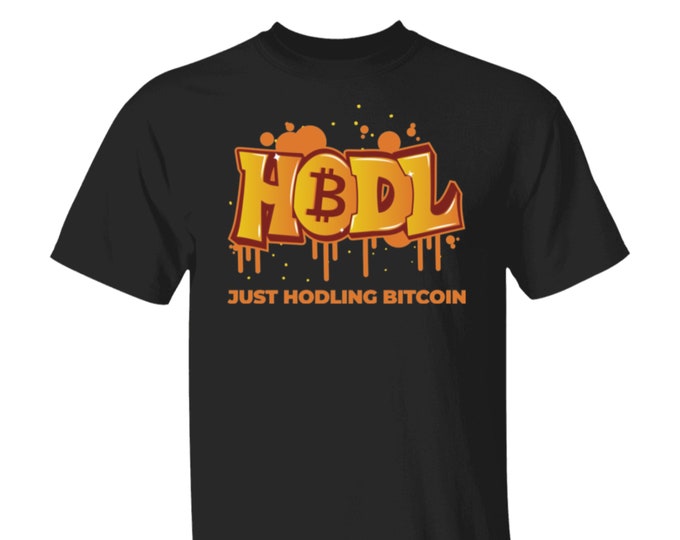 Bitcoin BTC Crypto Cryptocurrency Altcoin HODL Black T-Shirt #283