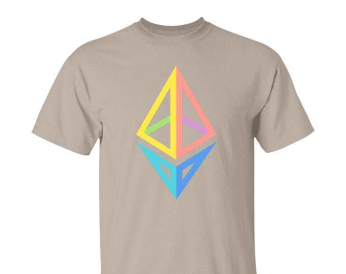 Ethereum (ETH) Crypto Cryptocurrency Altcoin HODL Sand T-Shirt Unisex UPC04