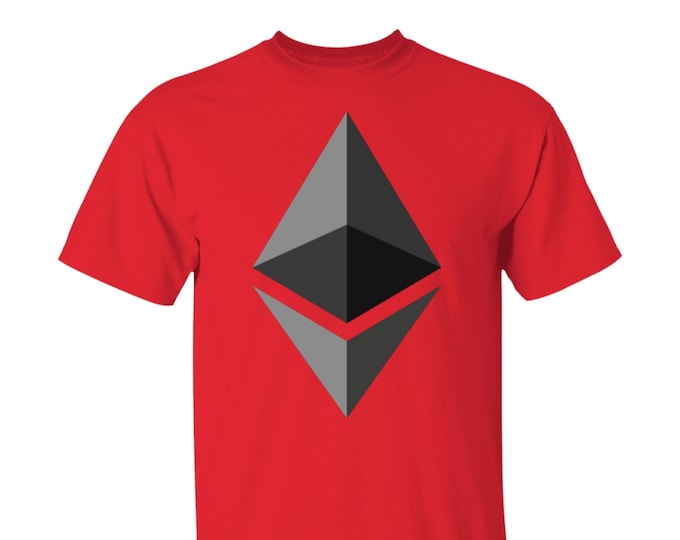 Ethereum (ETH) Crypto Cryptocurrency Altcoin HODL Red T-Shirt Unisex UPC06