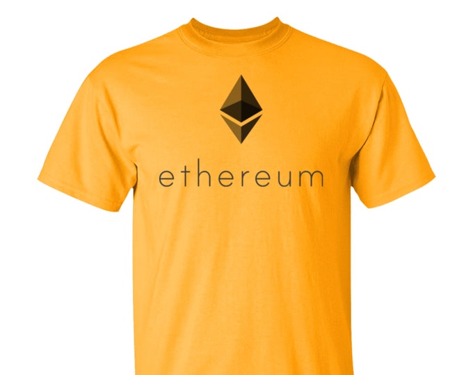 Ethereum (ETH) Crypto Cryptocurrency Altcoin HODL Gold T-Shirt Unisex UPC06