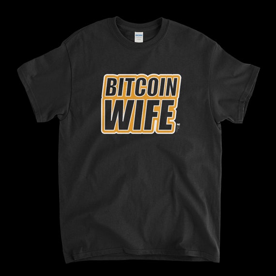 Cryptocurrency Crypto Bitcoin BTC Black T-Shirt. Unisex Heavy Cotton Tee UPC362