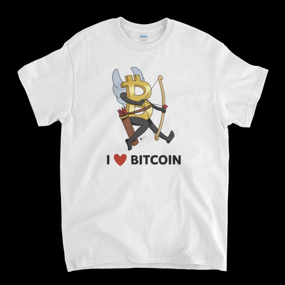 Cryptocurrency Crypto Bitcoin BTC White T-Shirt. Unisex Heavy Cotton Tee UPC373
