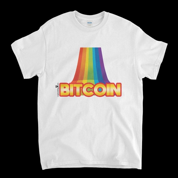 Cryptocurrency Crypto Bitcoin BTC White T-Shirt. Unisex Heavy Cotton Tee UPC281