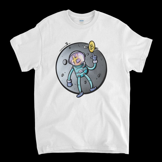 Cryptocurrency Crypto Bitcoin BTC White T-Shirt. Unisex Heavy Cotton Tee UPC297