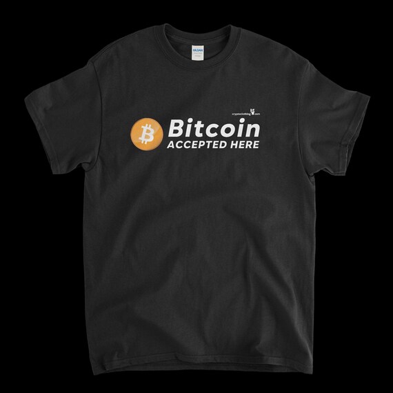 Cryptocurrency Crypto Bitcoin BTC Black T-Shirt. Unisex Heavy Cotton Tee UPC336