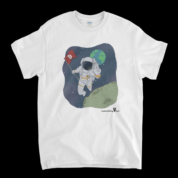 Cryptocurrency Crypto Bitcoin BTC White T-Shirt. Unisex Heavy Cotton Tee UPC340
