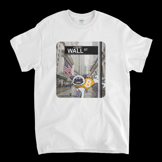 Cryptocurrency Crypto Bitcoin BTC White T-Shirt. Unisex Heavy Cotton Tee UPC343