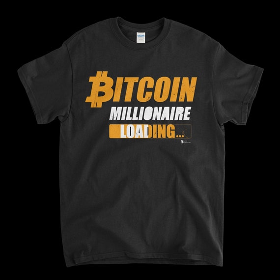 Cryptocurrency Crypto Bitcoin BTC Black T-Shirt. Unisex Heavy Cotton Tee UPC368