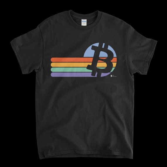 Cryptocurrency Crypto Bitcoin BTC Black T-Shirt. Unisex Heavy Cotton Tee UPC364