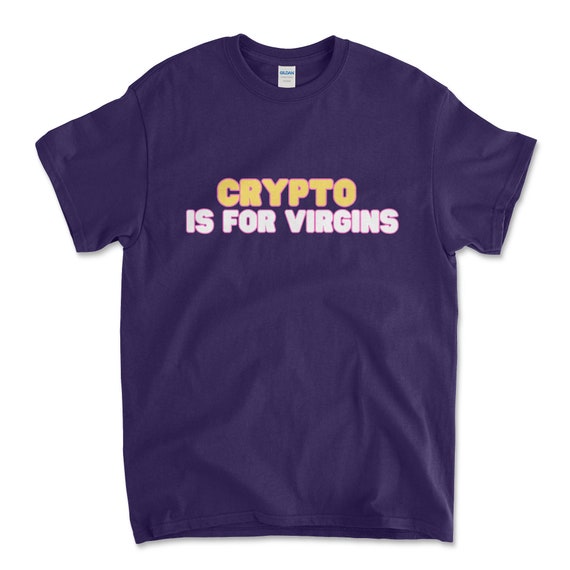 Crypto / Cryptocurrency Purple Color T-Shirt. Unisex Heavy Cotton Tee UPC271