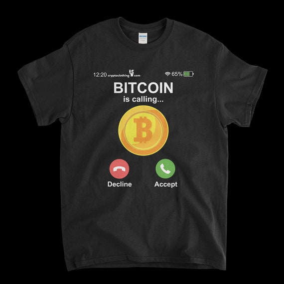 Cryptocurrency Crypto Bitcoin BTC Black T-Shirt. Unisex Heavy Cotton Tee UPC304