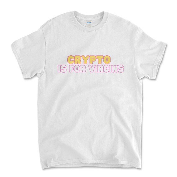 Crypto / Cryptocurrency White Color T-Shirt. Unisex Heavy Cotton Tee UPC272