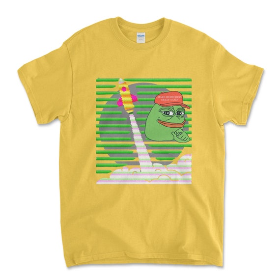 Crypto PEPE COIN Daisy Color T-Shirt. Unisex Heavy Cotton Tee UPC233
