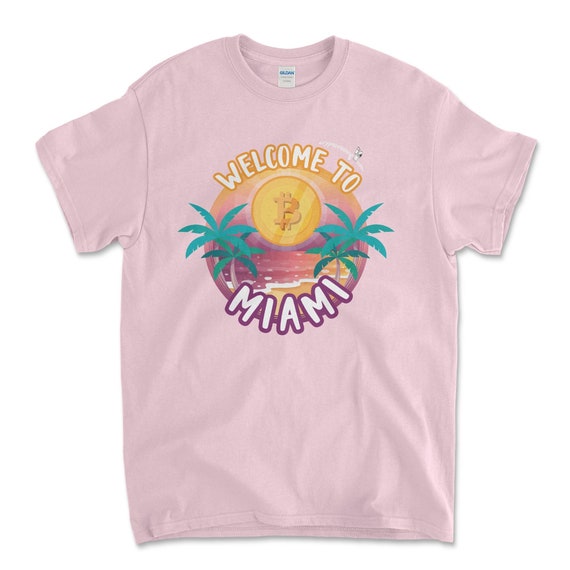 Cryptocurrency Crypto Bitcoin BTC Light Pink T-Shirt. Unisex Heavy Cotton Tee UPC601