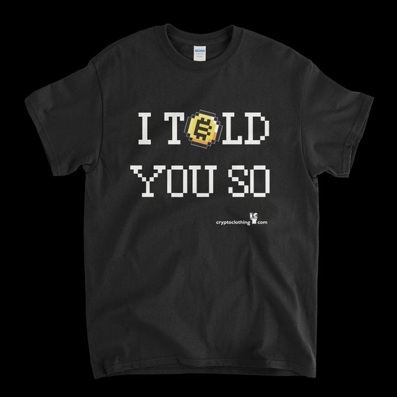 Cryptocurrency Crypto Bitcoin BTC Black T-Shirt. Unisex Heavy Cotton Tee UPC319