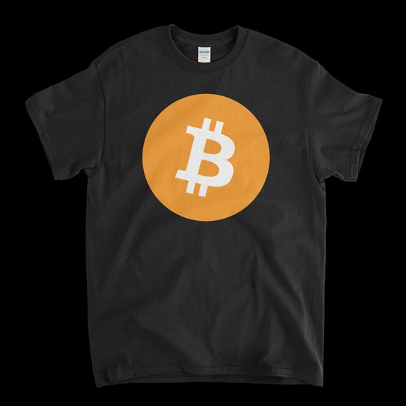 Cryptocurrency Crypto Bitcoin BTC Black T-Shirt. Unisex Heavy Cotton Tee UPC277