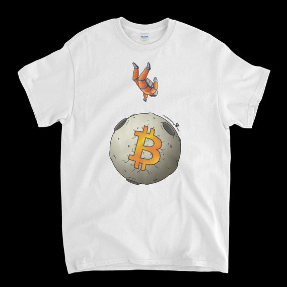 Cryptocurrency Crypto Bitcoin BTC White T-Shirt. Unisex Heavy Cotton Tee UPC292