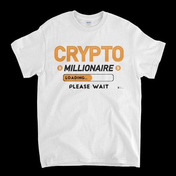 Cryptocurrency Crypto Bitcoin BTC White T-Shirt. Unisex Heavy Cotton Tee UPC361