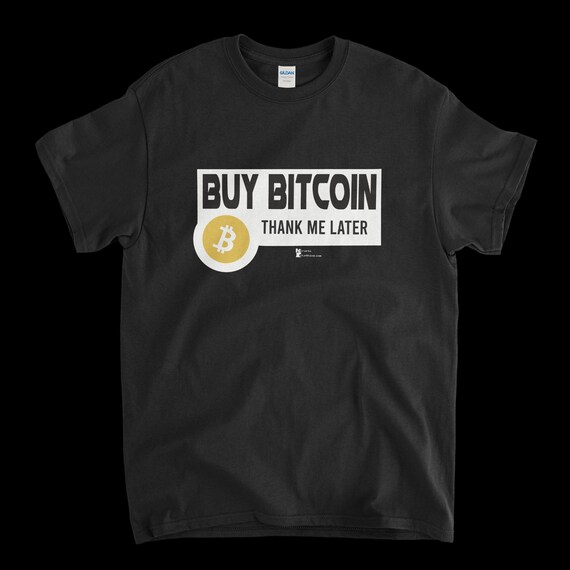 Cryptocurrency Crypto Bitcoin BTC Black T-Shirt. Unisex Heavy Cotton Tee UPC397