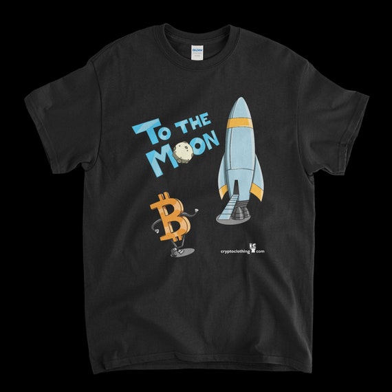 Cryptocurrency Crypto Bitcoin BTC Black T-Shirt. Unisex Heavy Cotton Tee UPC287