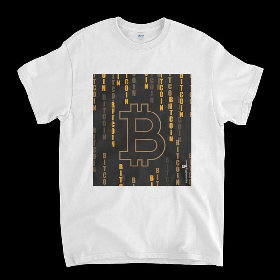 Cryptocurrency Crypto Bitcoin BTC White T-Shirt. Unisex Heavy Cotton Tee UPC295