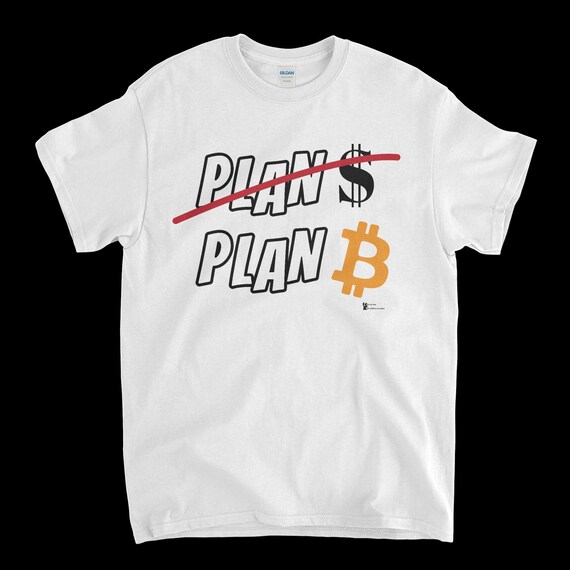Cryptocurrency Crypto Bitcoin BTC White T-Shirt. Unisex Heavy Cotton Tee UPC351