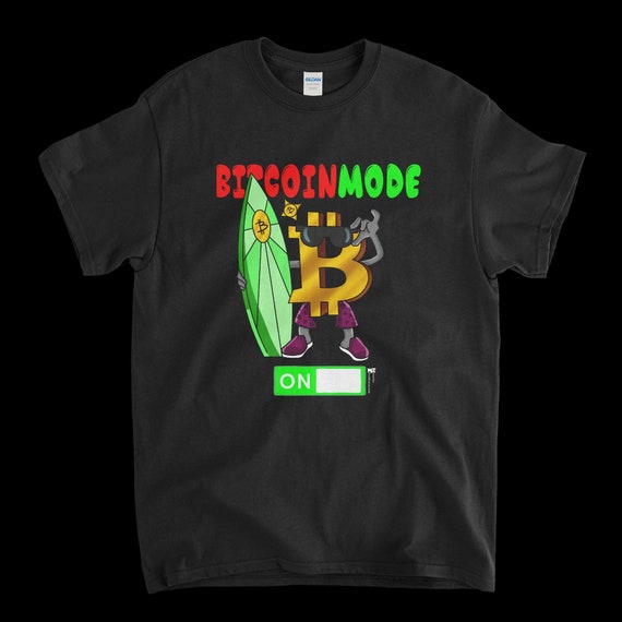 Cryptocurrency Crypto Bitcoin BTC Black T-Shirt. Unisex Heavy Cotton Tee UPC456