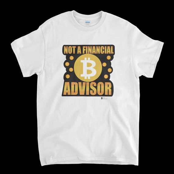 Cryptocurrency Crypto Bitcoin BTC White T-Shirt. Unisex Heavy Cotton Tee UPC390