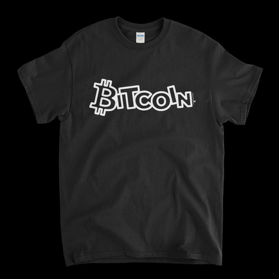 Cryptocurrency Crypto Bitcoin BTC Black T-Shirt. Unisex Heavy Cotton Tee UPC378