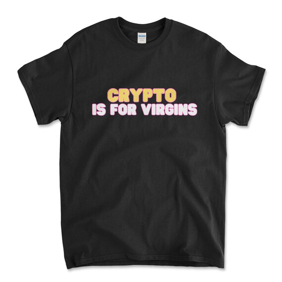 Crypto / Cryptocurrency Black Color T-Shirt. Unisex Heavy Cotton Tee UPC269