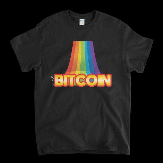 Cryptocurrency Crypto Bitcoin BTC Black T-Shirt. Unisex Heavy Cotton Tee UPC282