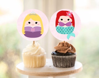 Princess Squishmallows Cupcake Toppers, INSTANT Download, Squishmallows Birthday Parties, Squishmallows Cupcake Toppers, PDF File