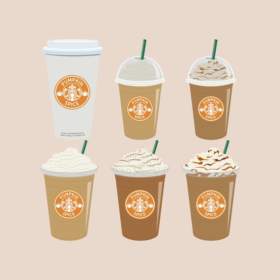 6 Starbucks Coffee With PSL Logo PNG Clipart Images With Etsy