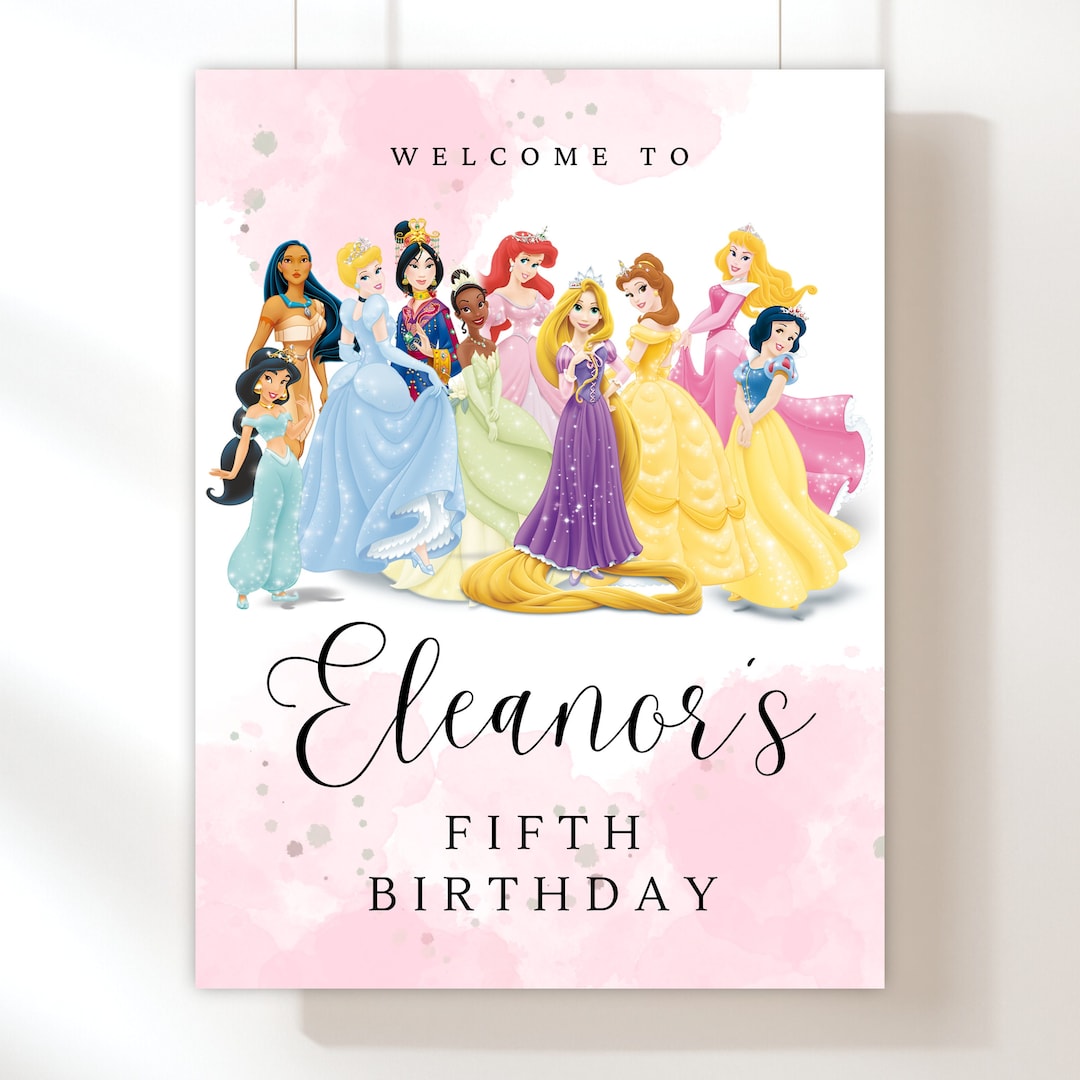 Customizable Disney Princess Birthday Party Welcome Sign, Digital Download, Printable Poster, Disney Princesses Birthday Theme Welcome Sign - Etsy customizable-disney-princess-birthday-party-welcome-sign-digital-download-printable-poster-disney-princesses-birthday-theme-welcome-sign-etsy