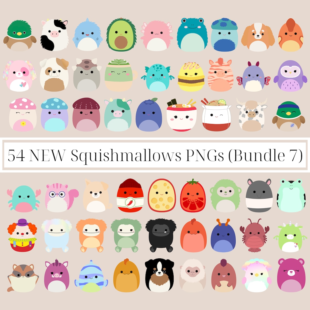 54 NEW Squishmallows PNG Clipart Images With Transparent Backgrounds ...
