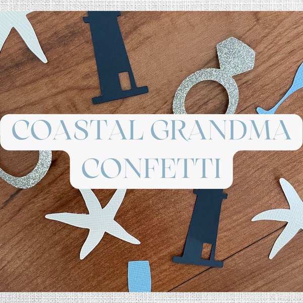 Coastal Grandma Bachelorette Party Confetti | Last Toast on the Coast Bachelorette Party Confetti | 80 pieces of Custom Confetti