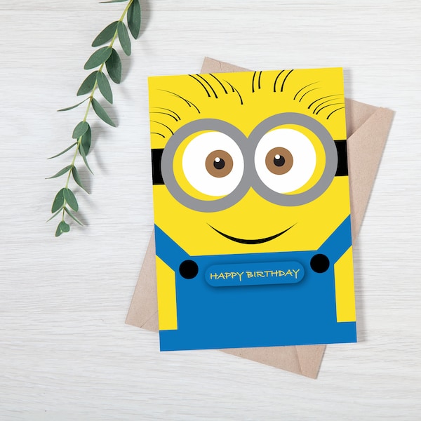 Minion Greeting Card - Etsy