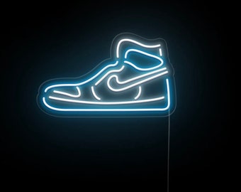 neon blue nikes