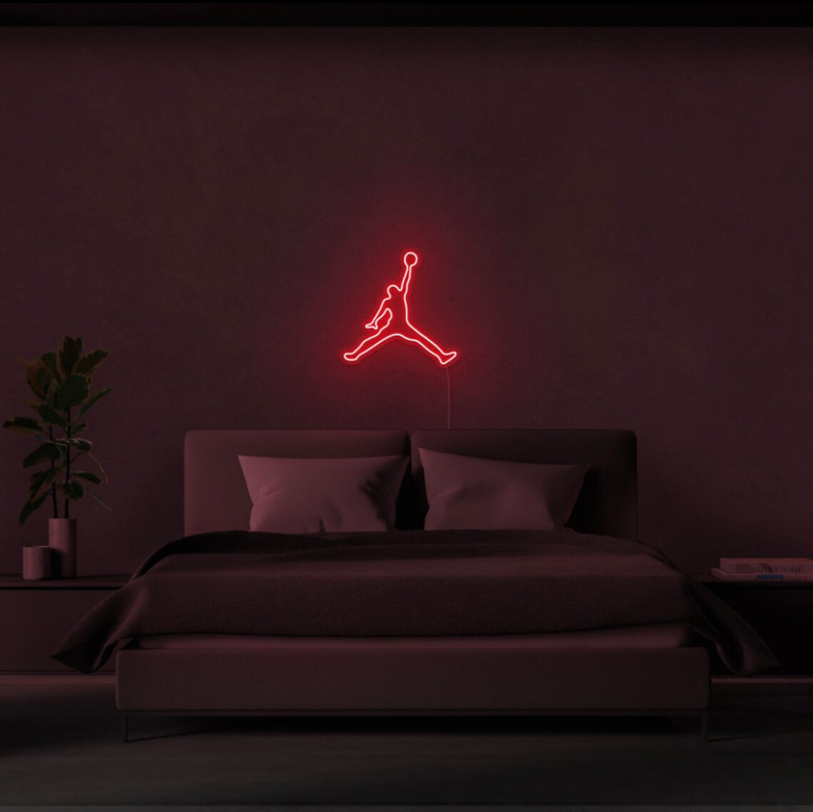 Air Jordan Neon Sign Jordans Logo LED Neon Basketball Night Light Nike Air Jordan Wall Art