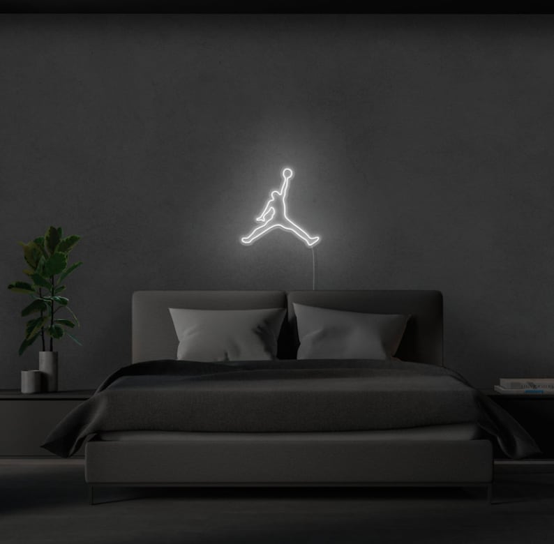 Air Jordan Neon Sign Jordans Logo LED Neon Basketball Night Light Nike