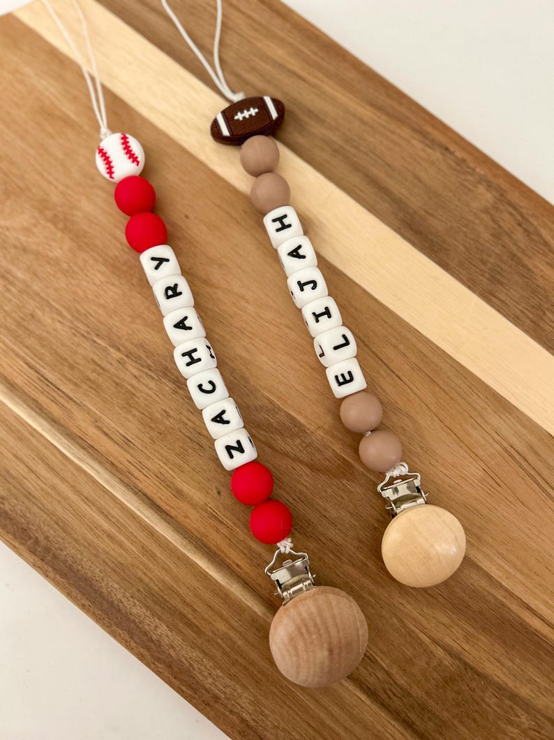 Sports Pacifier Clip - Etsy