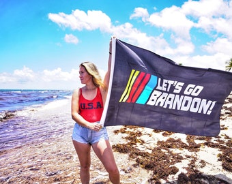 Let’s Go Brandon LGB FJB NASCAR Doublesided Flag