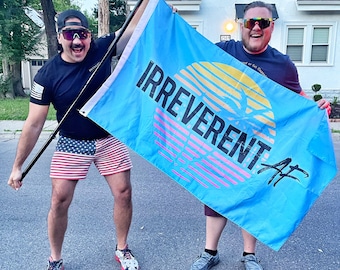Irreverent AF Veteran Suicide prevention marines Doublesided Flag